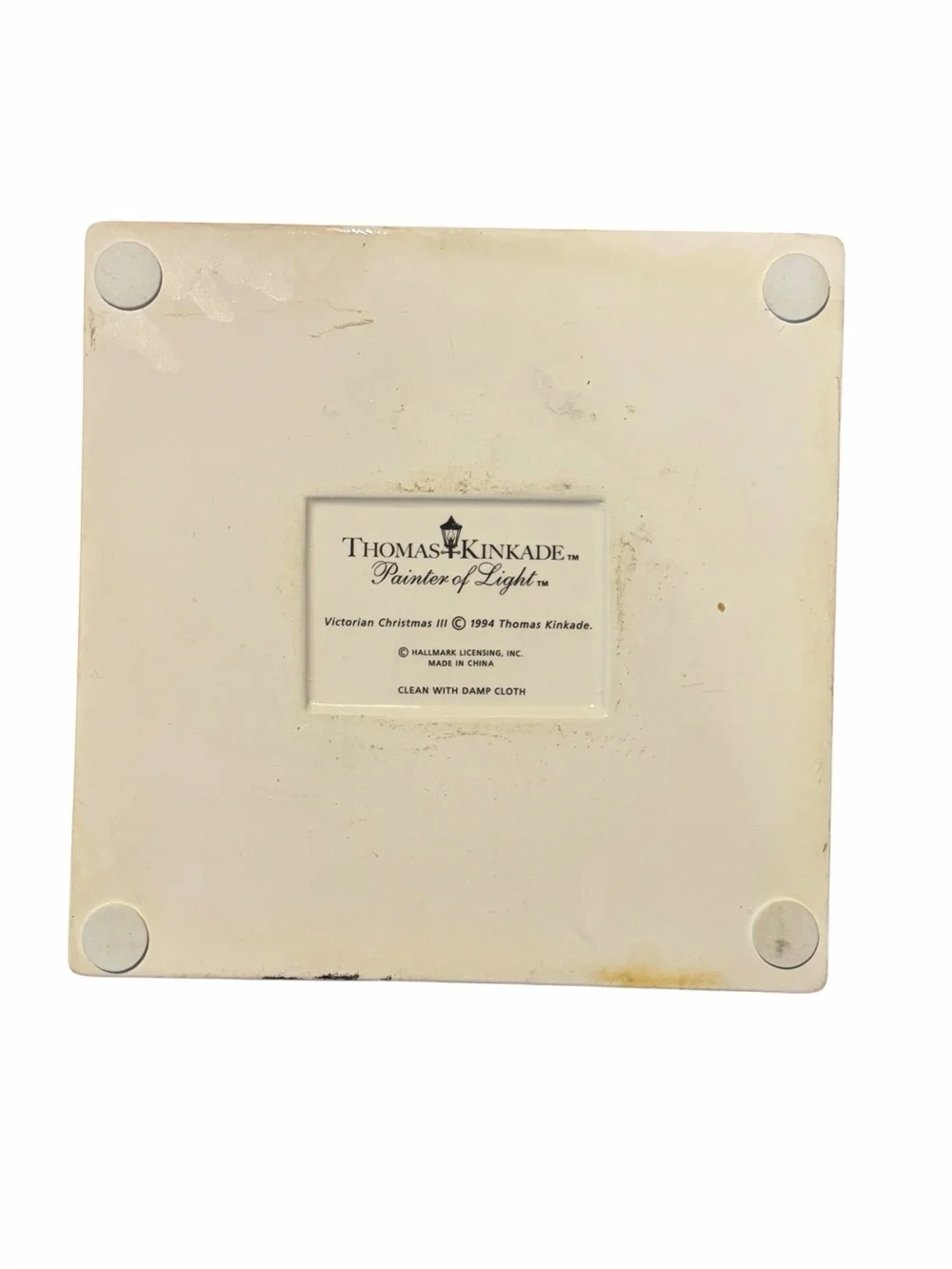 Thomas Kinkade Victorian Christmas III 1994 Hallmark Decorative Tile Trivet